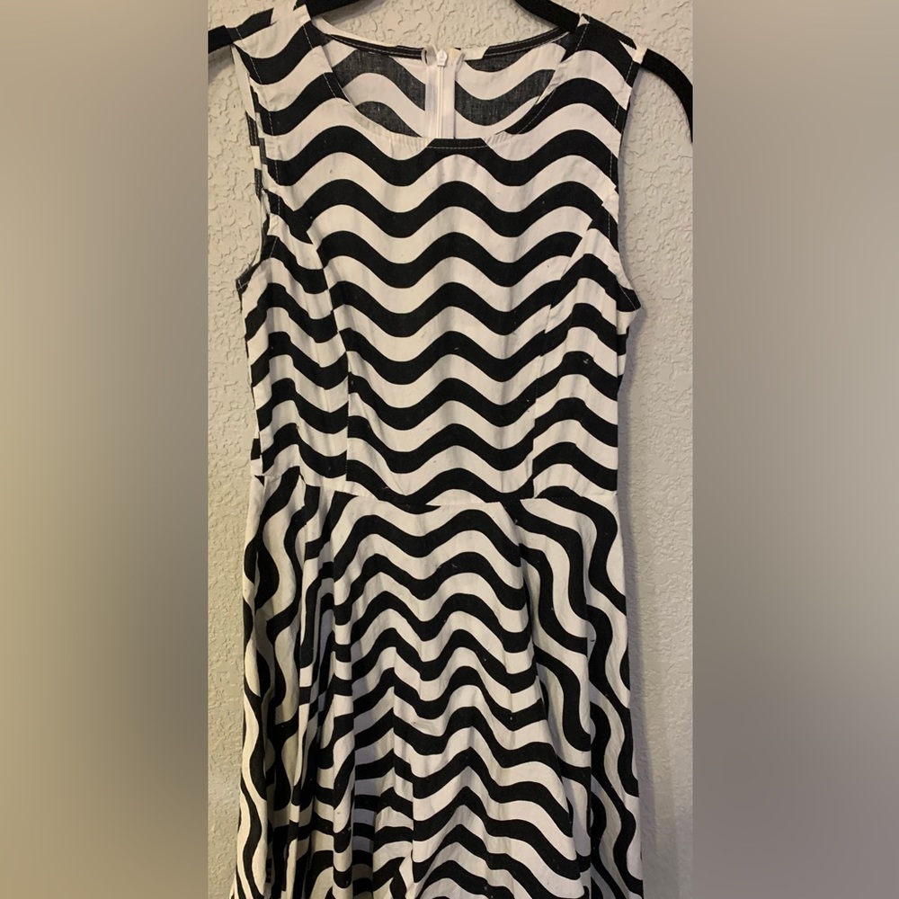 Black and White Skater Dress